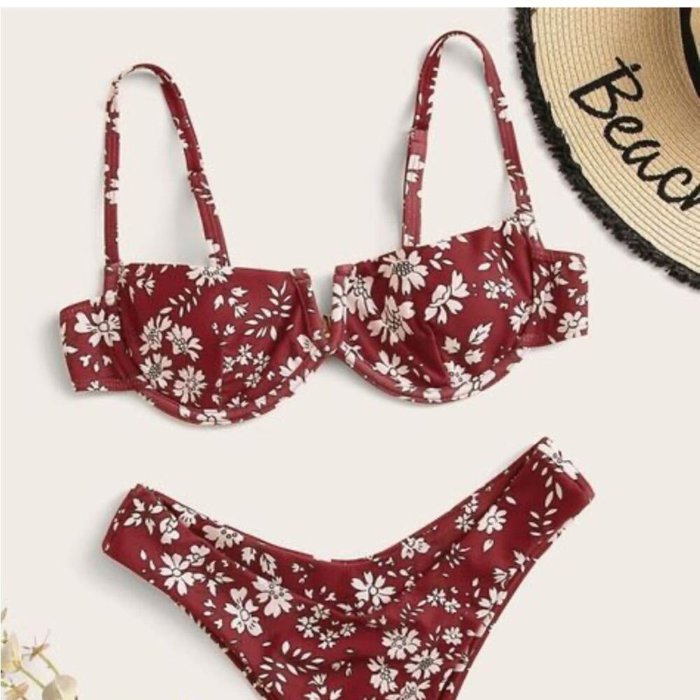 Floral Underwire Bikini Top